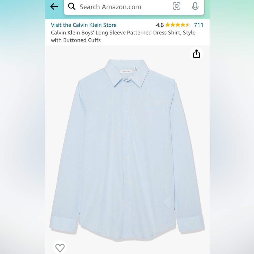 Calvin Klein heathered blue dress shirt